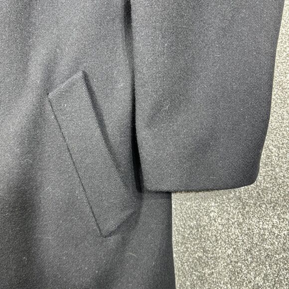 Worthington Women's Trench Coat Wool Blend Size 10 Black Length 48" - Picture 6 of 14